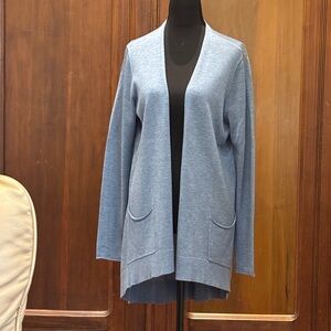 Eileen Fisher Soft Blue Open Cardigan